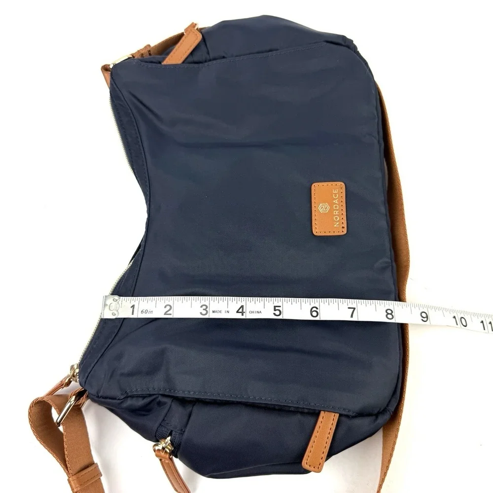 Nordace Siena Hobo Crossbody Bag Navy BLUE Sand RFID Travel Purse Brand New